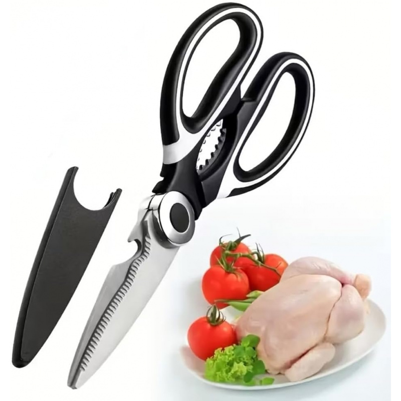Meal Prep With Chicken - Tesoura de Cozinha em Aço Inoxidável