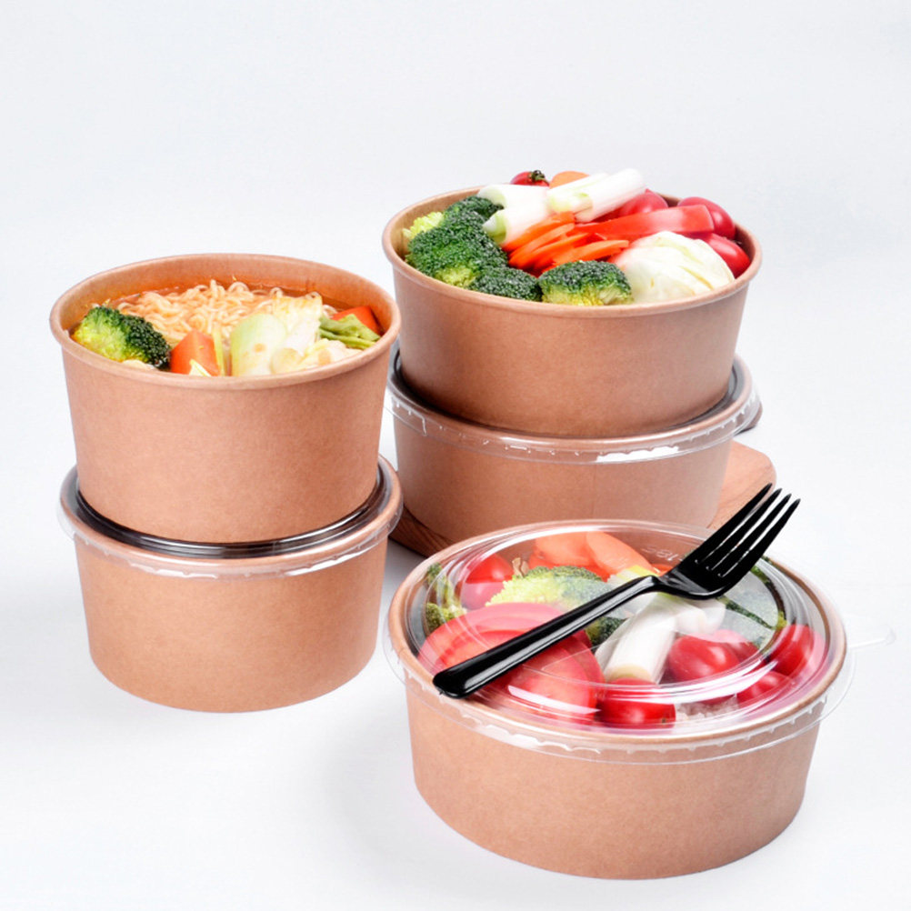Meal Prep Food - 20 Tigelas de Papel Kraft Descartáveis