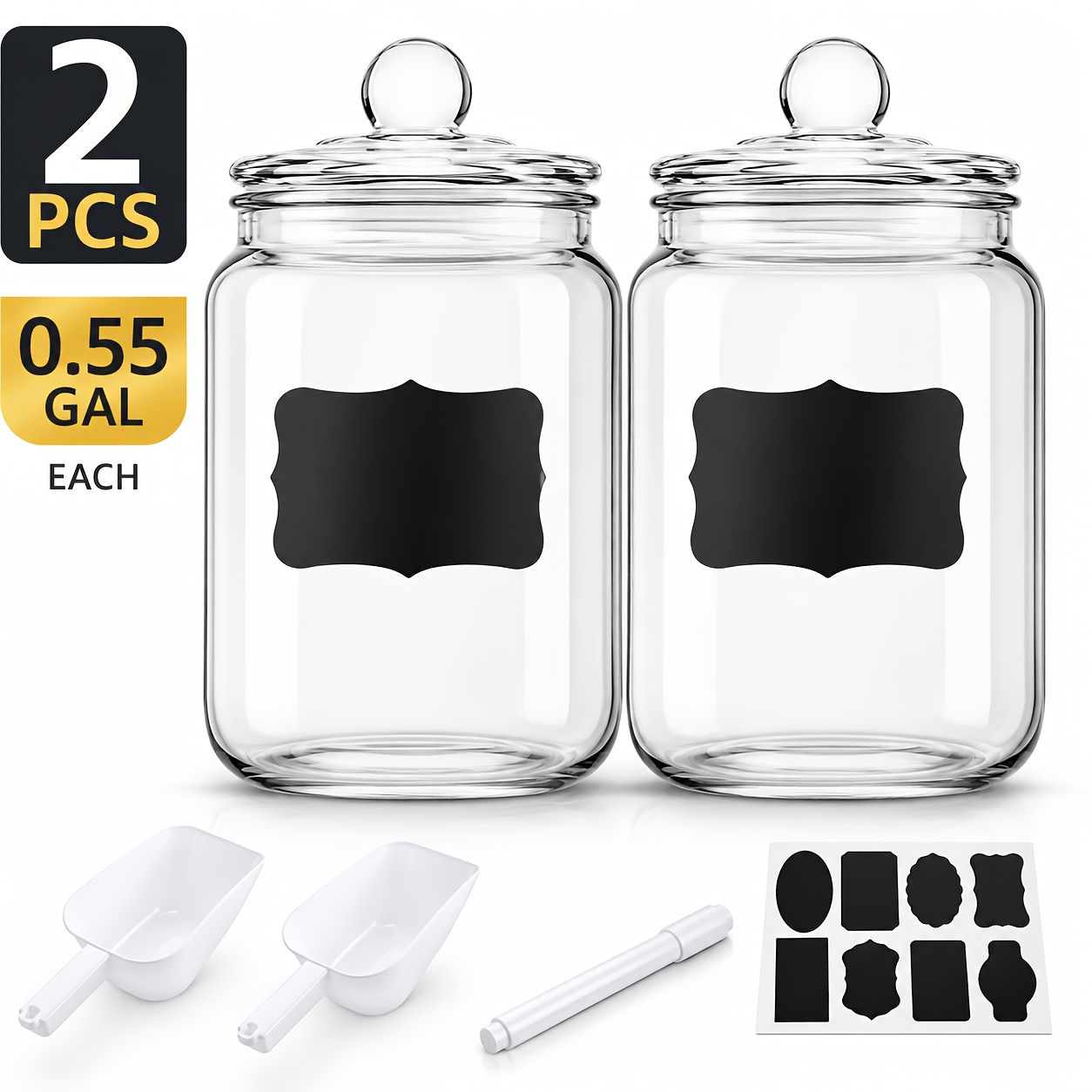 Conjunto de 2 Potes de Vidro c - Glass Container Set avaliação e preço