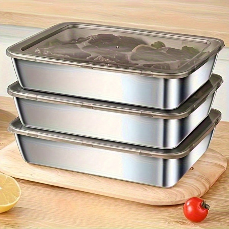 Conjunto de 6 Peças (3 Caixas  - Meal Prep Food avaliação e preço