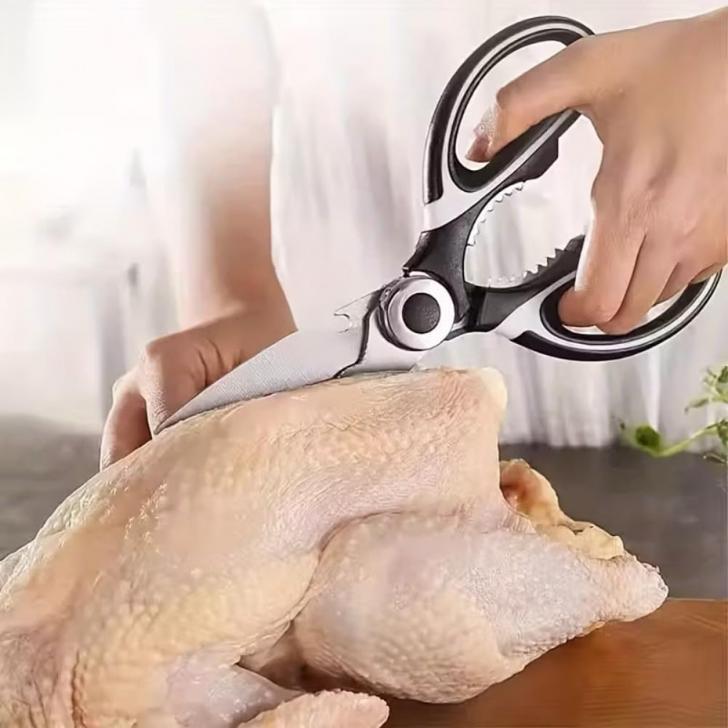 Tesoura de Cozinha em Aço Inox - Meal Prep With Chicken avaliação e preço